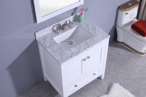 Legion Furniture WT7330-W Sink Vanity With Mirror, Without Faucet - Houux