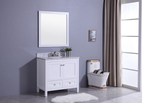 Legion Furniture WT7336-W Sink Vanity With Mirror, Without Faucet - Houux