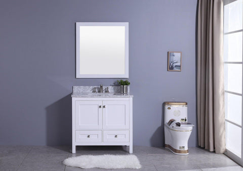 Legion Furniture WT7336-W Sink Vanity With Mirror, Without Faucet - Houux