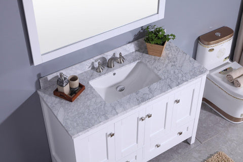 Legion Furniture WT7348-W Sink Vanity With Mirror, Without Faucet - Houux