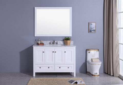 Legion Furniture WT7348-W Sink Vanity With Mirror, Without Faucet - Houux