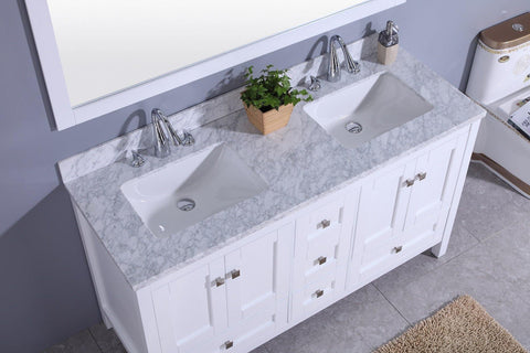 Legion Furniture WT7360-W Sink Vanity With Mirror, Without Faucet - Houux