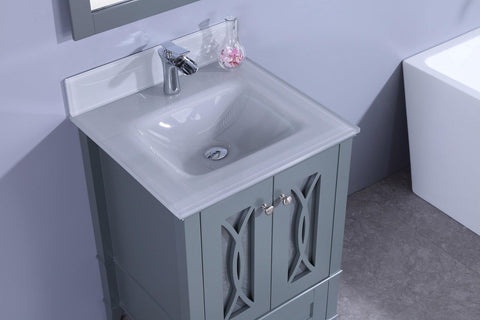 Legion Furniture WT7424-GG Sink Vanity With Mirror, Without Faucet - Houux