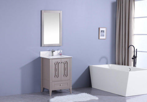 Legion Furniture WT7424-GW Sink Vanity With Mirror, Without Faucet - Houux