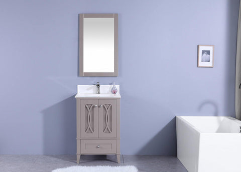 Legion Furniture WT7424-GW Sink Vanity With Mirror, Without Faucet - Houux
