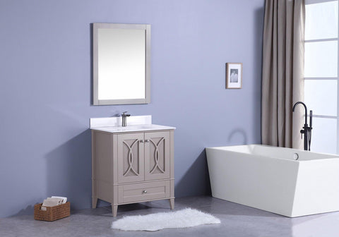 Legion Furniture WT7430-GW Sink Vanity With Mirror, Without Faucet - Houux