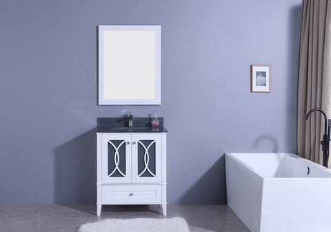 Legion Furniture WT7430-WT Sink Vanity With Mirror, Without Faucet - Houux