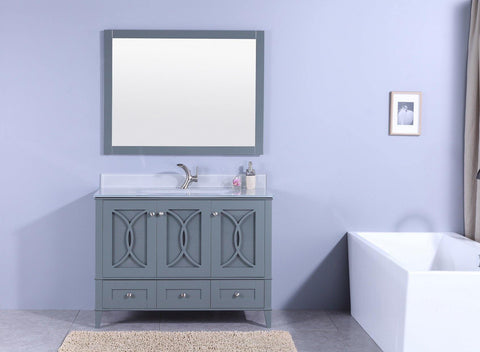 Legion Furniture WT7448-GG Sink Vanity With Mirror, Without Faucet - Houux