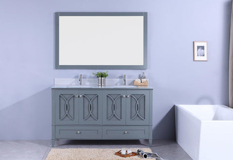 Legion Furniture WT7460-GG Sink Vanity With Mirror, Without Faucet - Houux