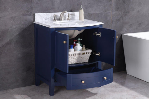 Legion Furniture WT9309-30-B-PVC 30" Blue Bathroom Vanity, PVC - Houux