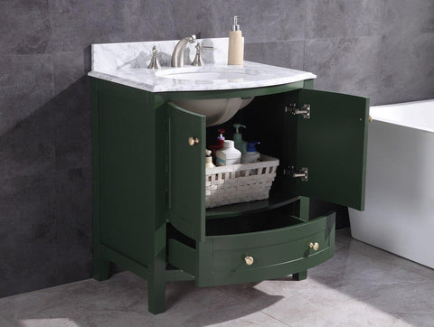 Legion Furniture WT9309-30-VG-PVC 30" Vogue Green Bathroom Vanity, PVC - Houux