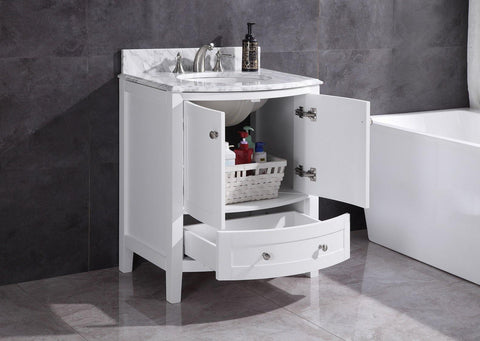 Legion Furniture WT9309-30-W-PVC 30" White Bathroom Vanity, PVC - Houux