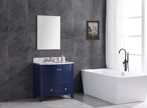 Legion Furniture WT9309-36-B-PVC 36" Blue Bathroom Vanity, PVC - Houux