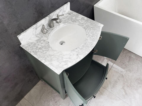 Legion Furniture WT9309-36-PG-PVC 36" Pewter Green Bathroom Vanity, PVC - Houux