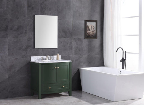 Legion Furniture WT9309-36-VG-PVC 36" Vogue Green Bathroom Vanity, PVC - Houux