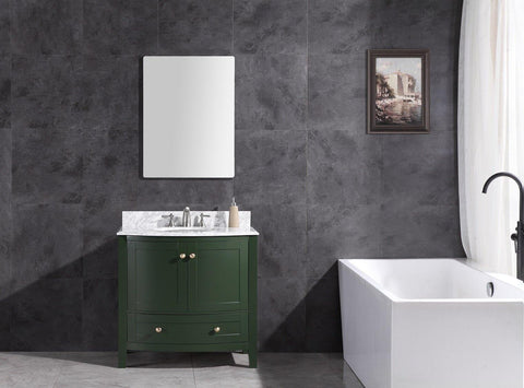 Legion Furniture WT9309-36-VG-PVC 36" Vogue Green Bathroom Vanity, PVC - Houux