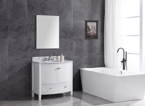 Legion Furniture WT9309-36-W-PVC 36" White Bathroom Vanity, PVC - Houux