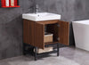 Image of Legion Furniture WT9324-24-PVC 24" Bathroom Vanity With Mirror and Side Cabinet, PVC - Houux