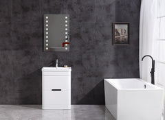 Legion Furniture WT9329-24-PVC 24" Bathroom Vanity With Led Mirror, PVC - Houux