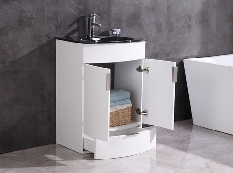 Legion Furniture WTM8130-24-W-PVC 24" White Bathroom Vanity, PVC - Houux
