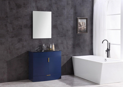 Legion Furniture WTM8130-36-B-PVC 36" Blue Bathroom Vanity, PVC - Houux