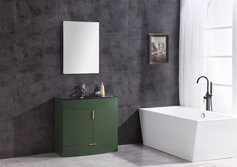 Legion Furniture WTM8130-36-VG-PVC 36" Vogue Green Bathroom Vanity, PVC - Houux