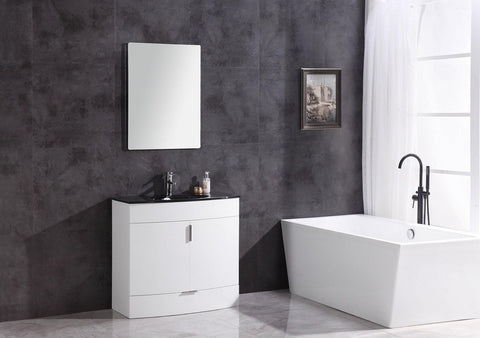 Legion Furniture WTM8130-36-W-PVC 36" White Bathroom Vanity, PVC - Houux