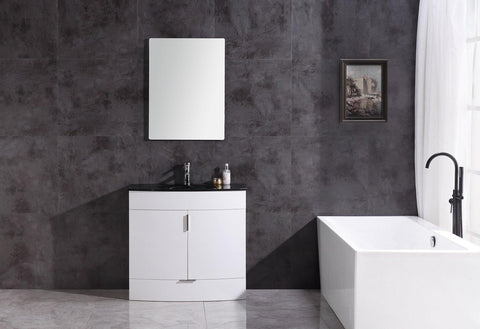 Legion Furniture WTM8130-36-W-PVC 36" White Bathroom Vanity, PVC - Houux