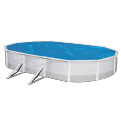 8-mil Solar Blanket for Oval Above-Ground Pools - Blue