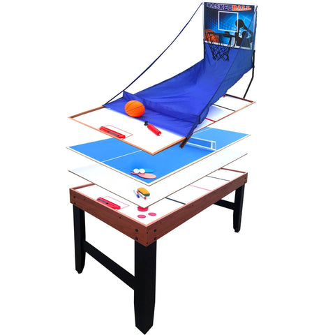 Accelerator 4-in-1 Multi-Game Table with Basketball, Air Hockey, Table Tennis and Dry Erase Board for Kids and Families - Houux