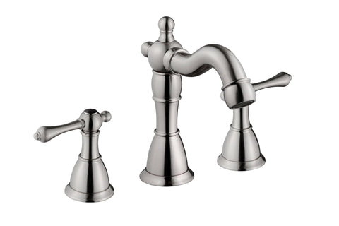 Legion Furniture ZL20518-BN 8" UPC Widespread Faucet With Drain, Brushed Nickle - Houux