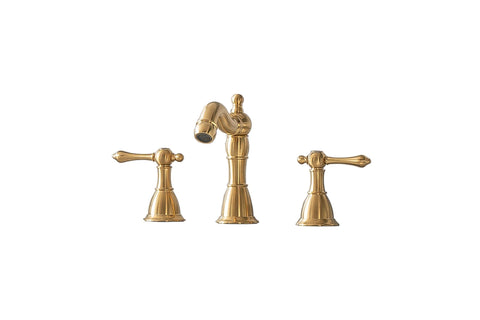Legion Furniture ZL20518-G 8" UPC Widespread Faucet With Drain, Brushed Gold - Houux